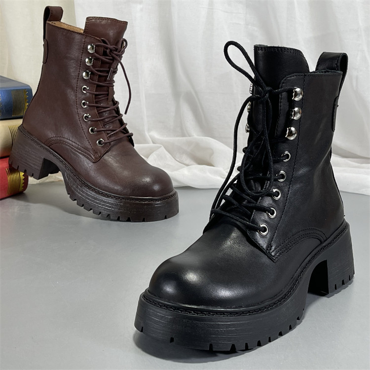 头层牛皮英伦风马丁靴~品牌撤柜断码真皮女鞋秋冬皮里厚底短靴子,女鞋,马丁靴,淘宝优惠券,粉丝福利购,淘宝优惠卷