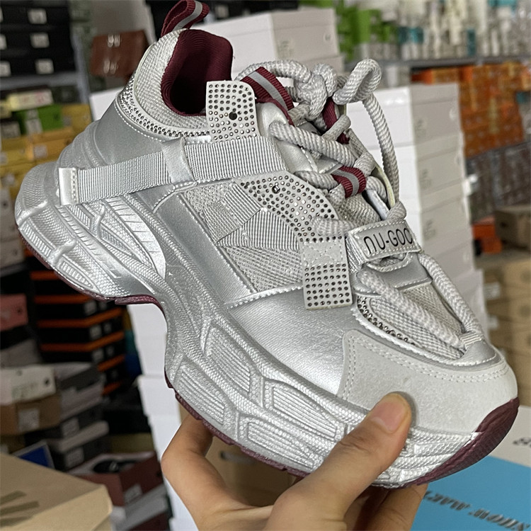 专柜正品真皮老爹鞋女休闲透气厚底百搭水钻重工系带春秋运动鞋,女鞋,时尚休闲鞋,淘宝优惠券,粉丝福利购,淘宝优惠卷