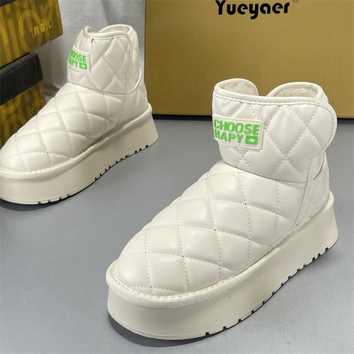 月芽儿厚底雪地靴女冬季加绒保暖休闲软底软皮东北大棉舒适面包鞋