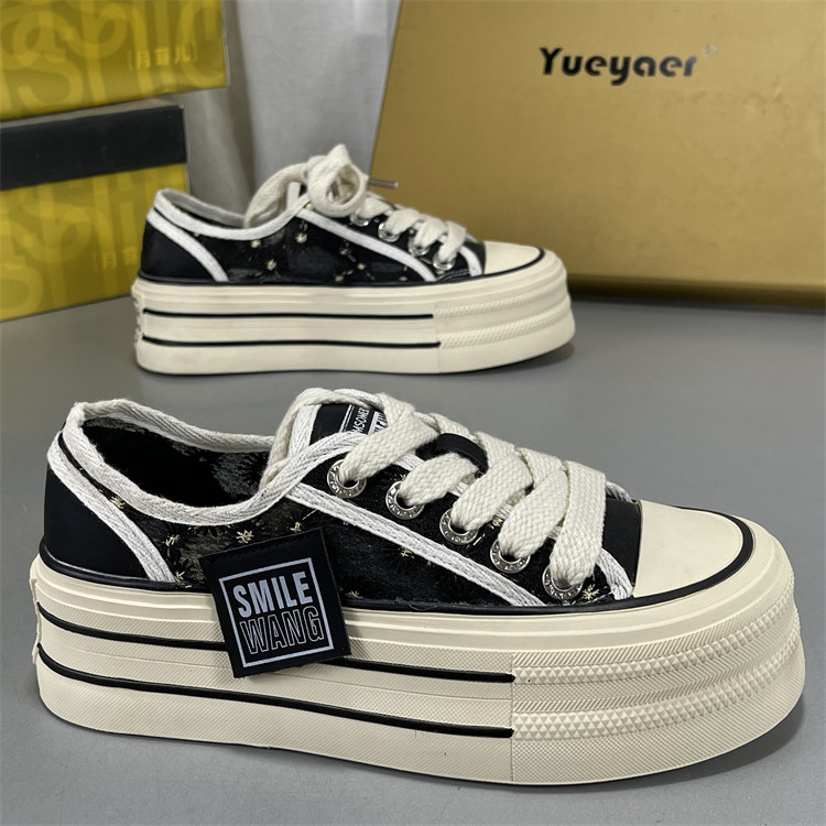 月芽儿正品撤柜板鞋厚底松糕鞋女2026春季网面透气真皮脚垫得训鞋,女鞋,德训鞋,淘宝优惠券,粉丝福利购,淘宝优惠卷