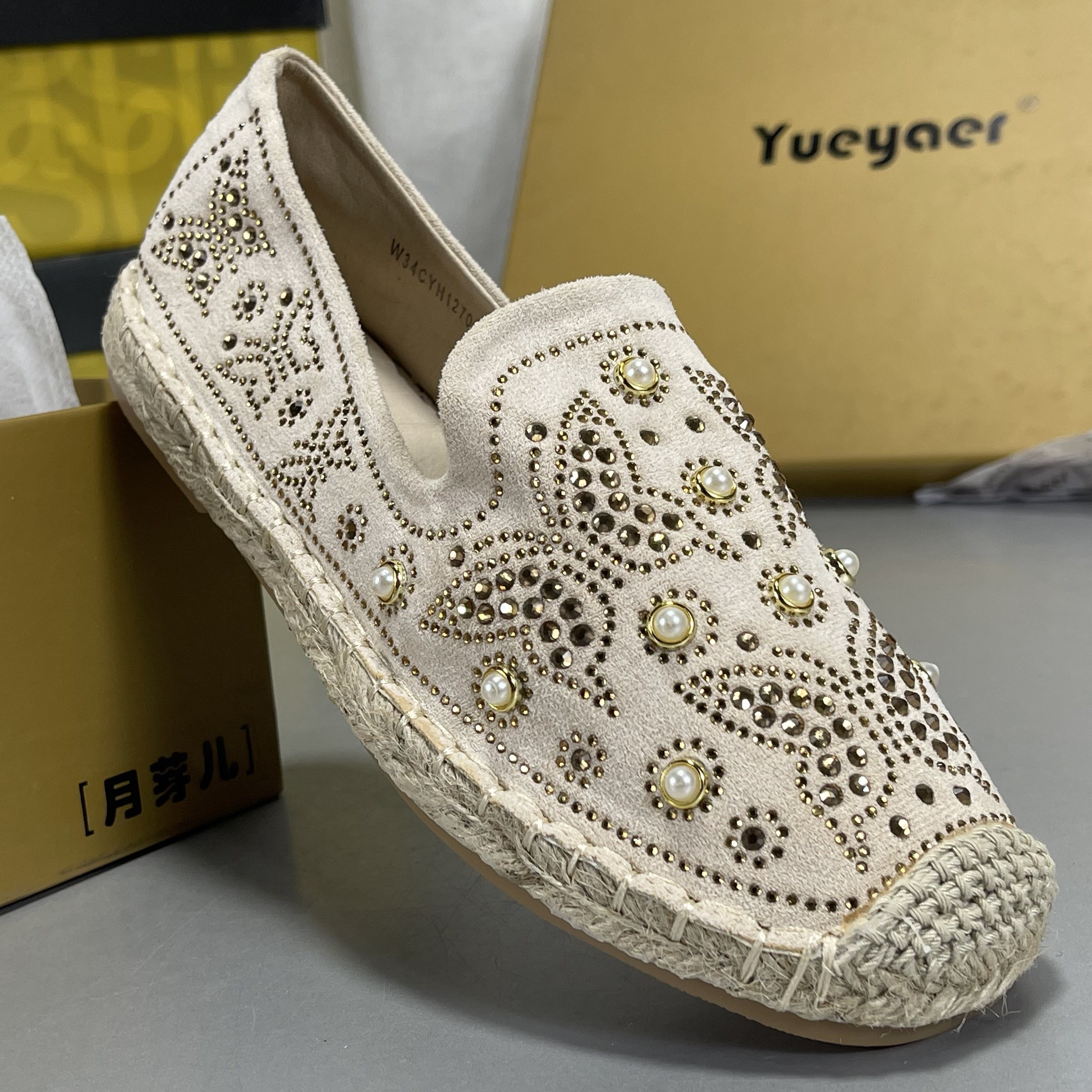 月芽儿小香风手工羊绒真皮渔夫鞋一脚蹬休闲平底单鞋女厚底乐福鞋,女鞋,乐福鞋（豆豆鞋）,淘宝优惠券,粉丝福利购,淘宝优惠卷