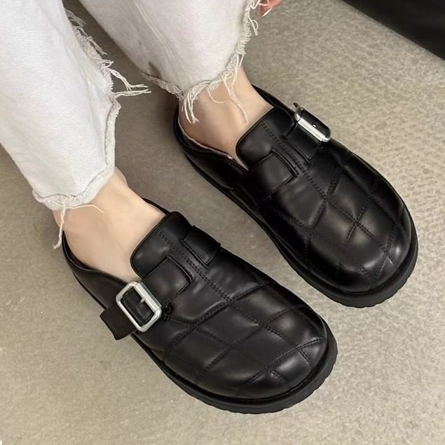 品牌女鞋真皮法式厚底包头半拖鞋外穿2025新款复古玛丽珍勃肯凉拖,女鞋,其他拖鞋,淘宝优惠券,粉丝福利购,淘宝优惠卷