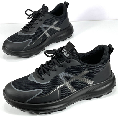 品牌男款运动鞋男鞋2025新款男士镂空网面透气轻便厚底休闲跑步鞋