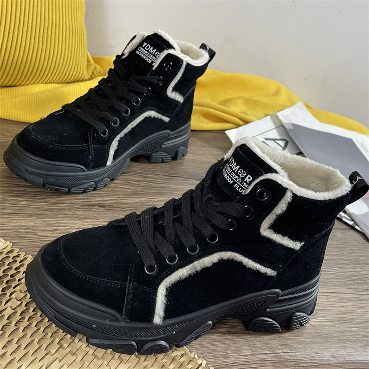 品牌女鞋亏本清仓头层牛皮马丁靴复古磨砂皮圆头系带秋冬加绒棉靴,女鞋,时尚雪地靴,淘宝优惠券,粉丝福利购,淘宝优惠卷