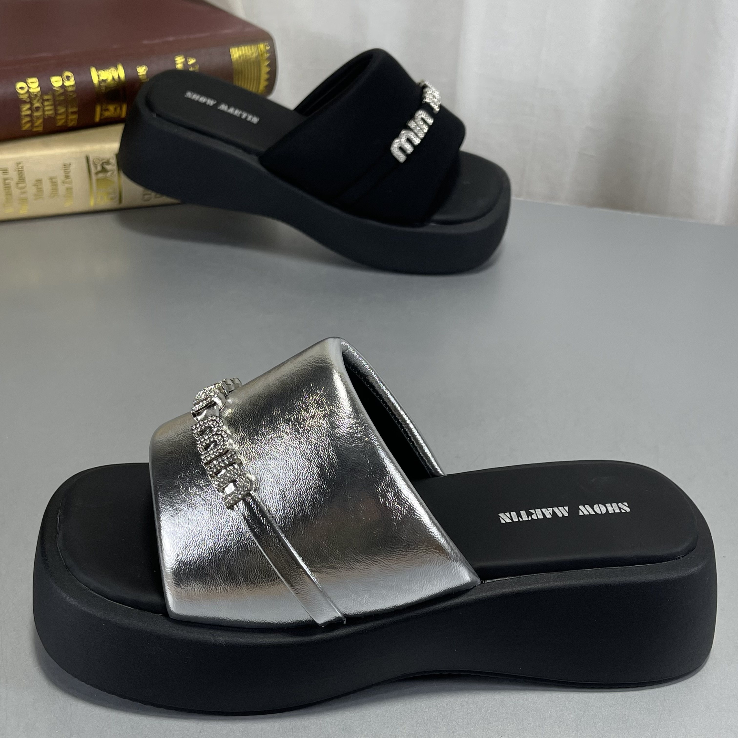 罗马高级感真皮凉拖女厚底松糕2025新款夏季露趾外穿防滑沙滩鞋子,女鞋,其他拖鞋,淘宝优惠券,粉丝福利购,淘宝优惠卷