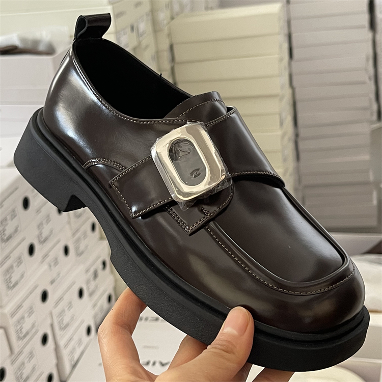 加绒真皮乐福鞋女2025秋冬新款魔术贴学院复古平厚底英伦风小皮鞋