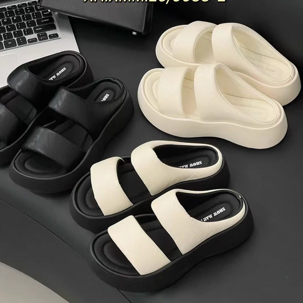 品牌真皮厚底拖鞋女外穿夏季2025新款时尚踩屎感女款凉鞋防滑凉拖,女鞋,其他拖鞋,淘宝优惠券,粉丝福利购,淘宝优惠卷