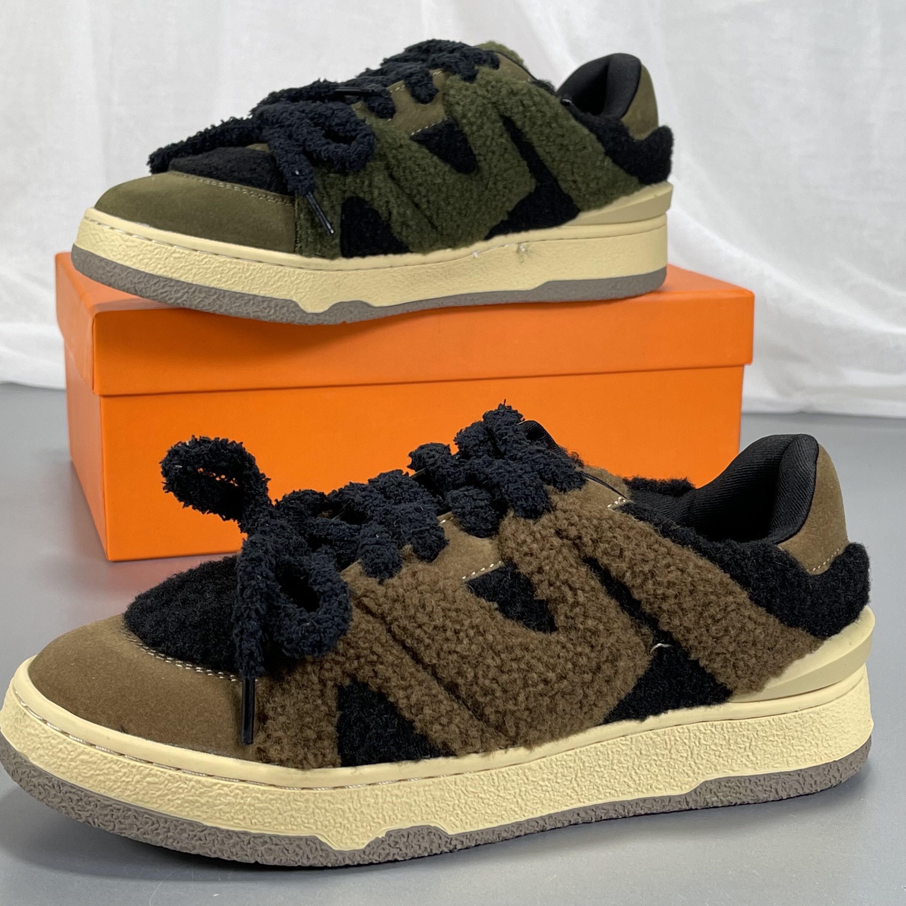 真皮得训鞋羊羔毛厚底毛毛鞋2025秋冬款系带加绒保暖休闲板鞋棉鞋,女鞋,时尚休闲鞋,淘宝优惠券,粉丝福利购,淘宝优惠卷