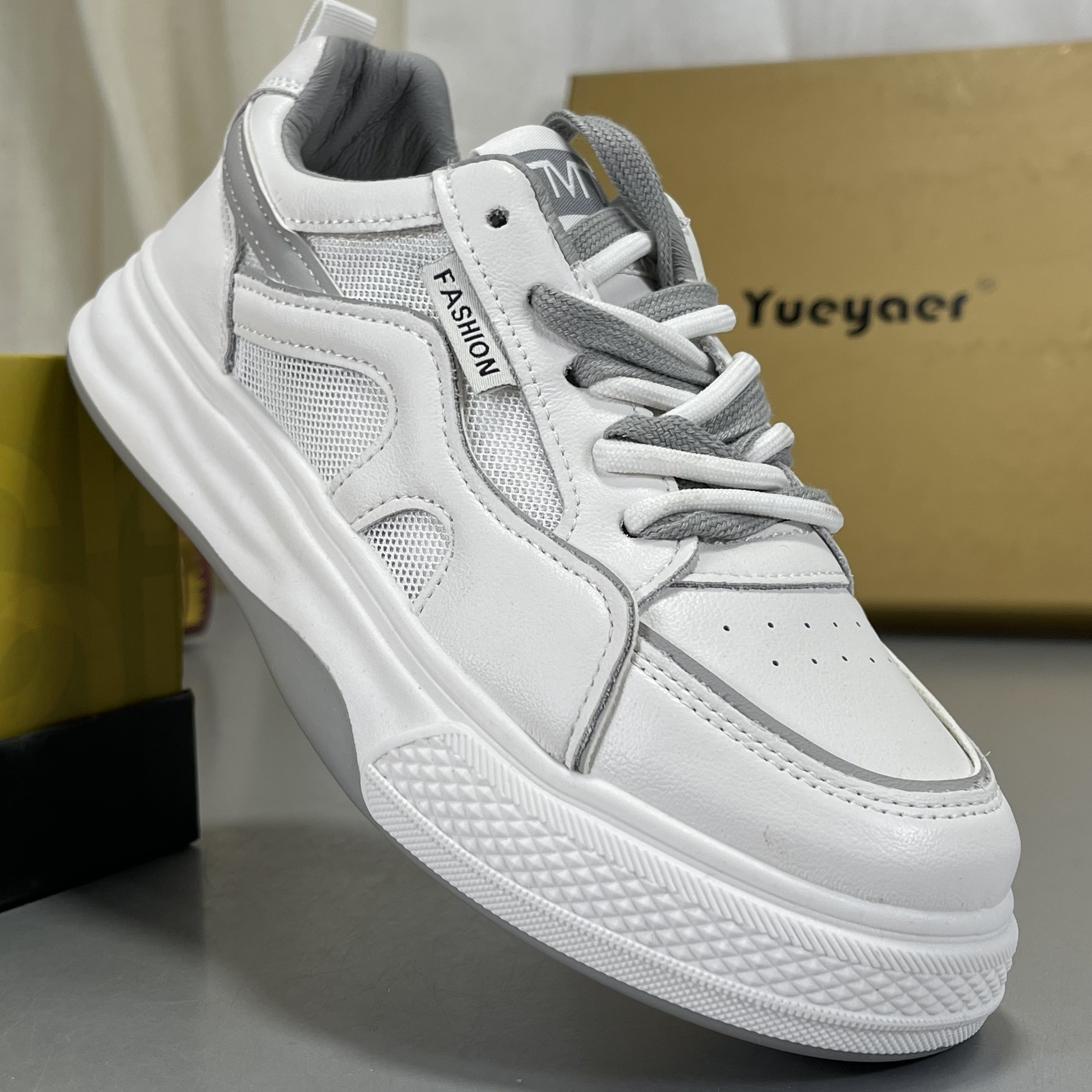 月芽儿真皮小白鞋女基础款2026春夏百搭网面透气休闲运动鞋板鞋,女鞋,时尚休闲鞋,淘宝优惠券,粉丝福利购,淘宝优惠卷