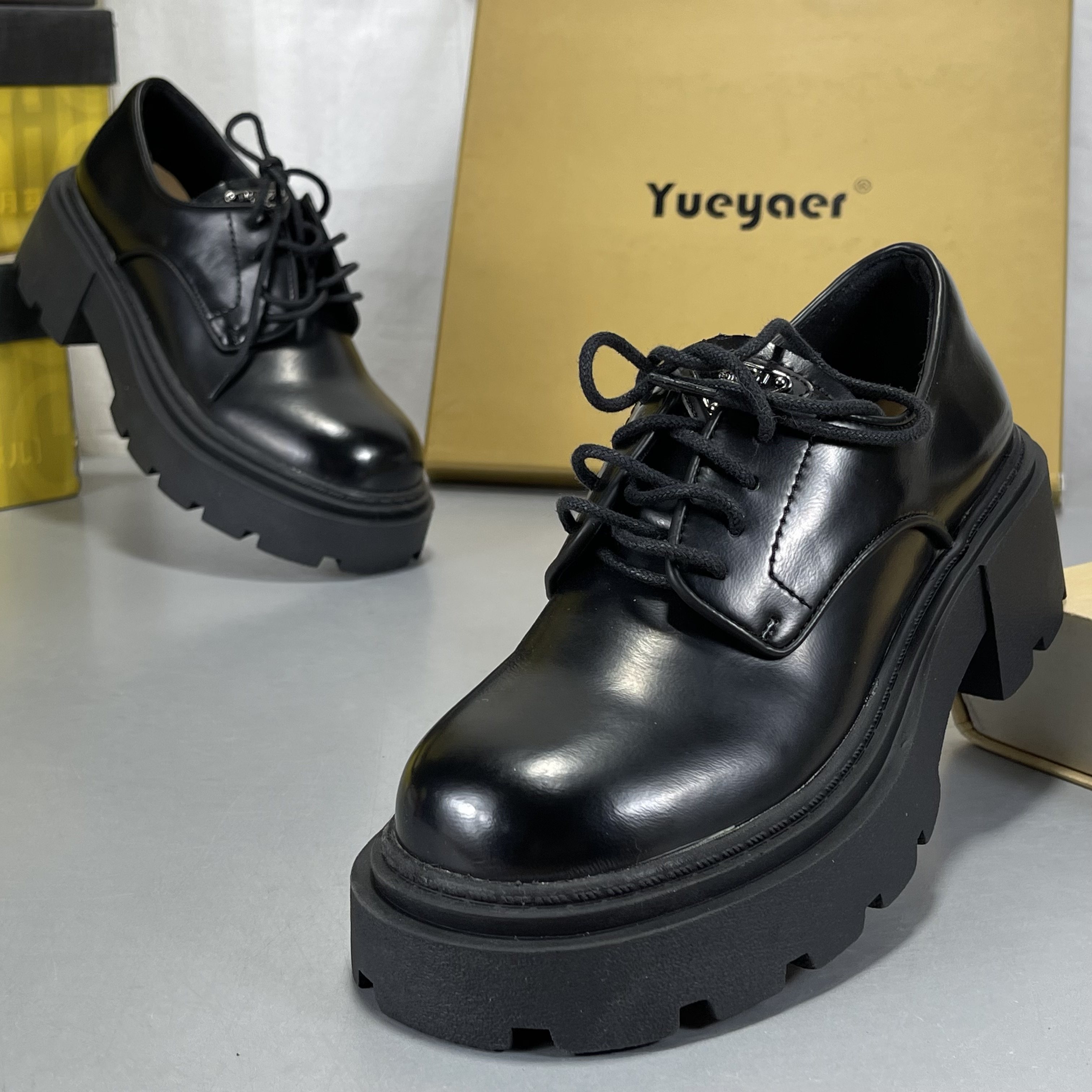 月芽儿牛皮玛丽珍鞋女小皮鞋2026春新款厚底英伦风粗跟真皮乐福鞋,女鞋,乐福鞋（豆豆鞋）,淘宝优惠券,粉丝福利购,淘宝优惠卷