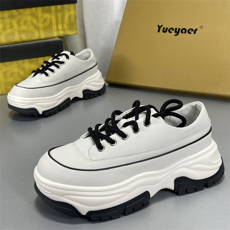 月芽儿牛皮小白鞋断码处理系带厚底休闲百搭圆头真皮面包鞋老爹鞋,女鞋,德训鞋,淘宝优惠券,粉丝福利购,淘宝优惠卷