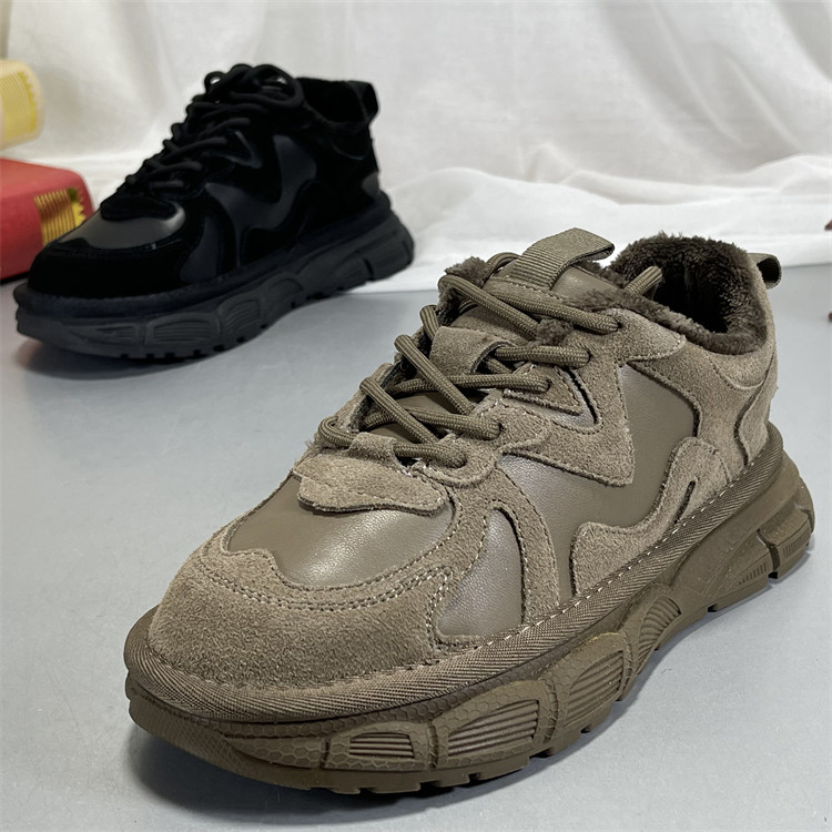 磨砂皮厚底棉鞋女2025冬季休闲鞋复古百搭系带软底舒适加绒运动鞋,女鞋,时尚雪地靴,淘宝优惠券,粉丝福利购,淘宝优惠卷