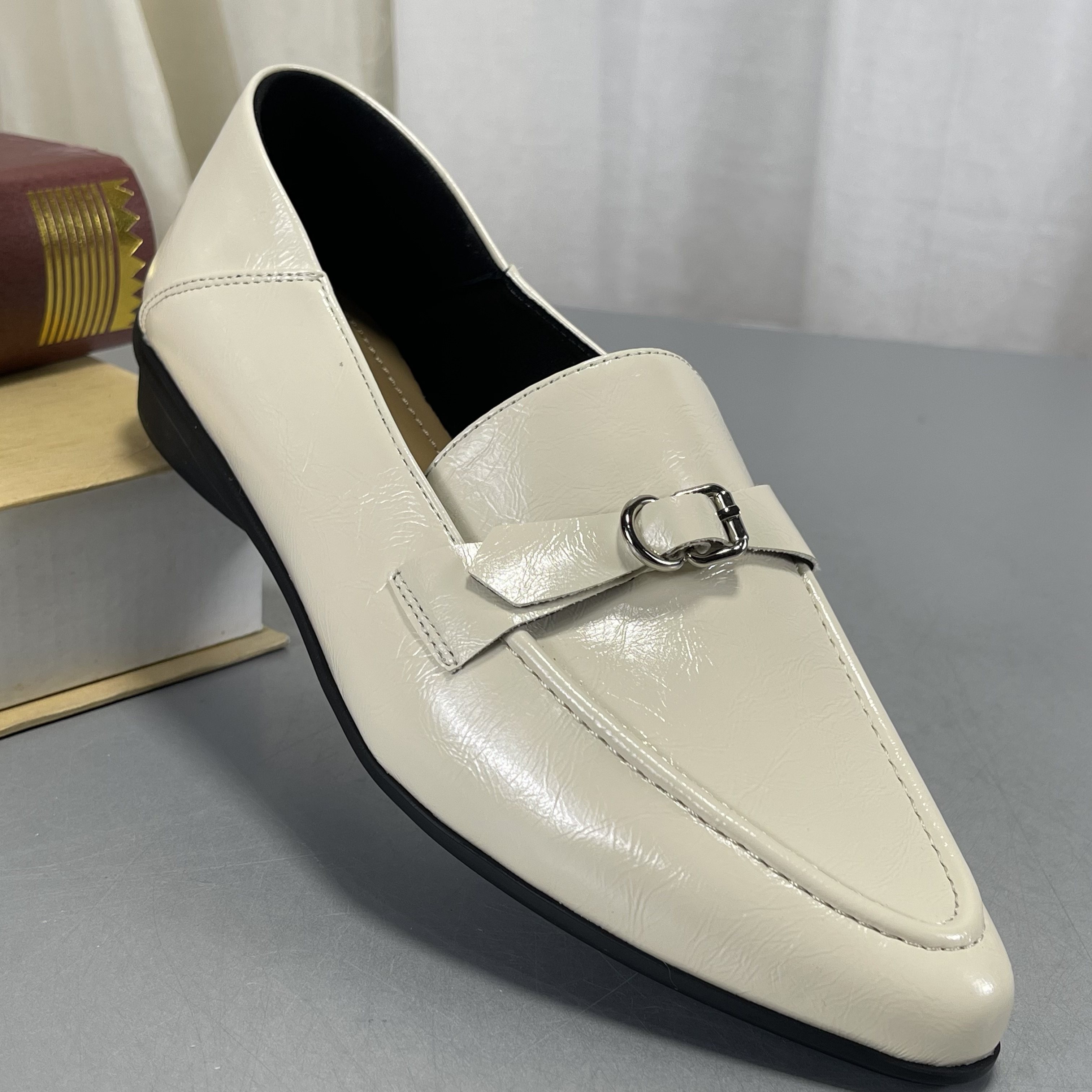 品牌清仓牛皮女鞋法式尖头设计风玛丽珍鞋平底休闲百搭豆豆鞋真皮,女鞋,乐福鞋（豆豆鞋）,淘宝优惠券,粉丝福利购,淘宝优惠卷