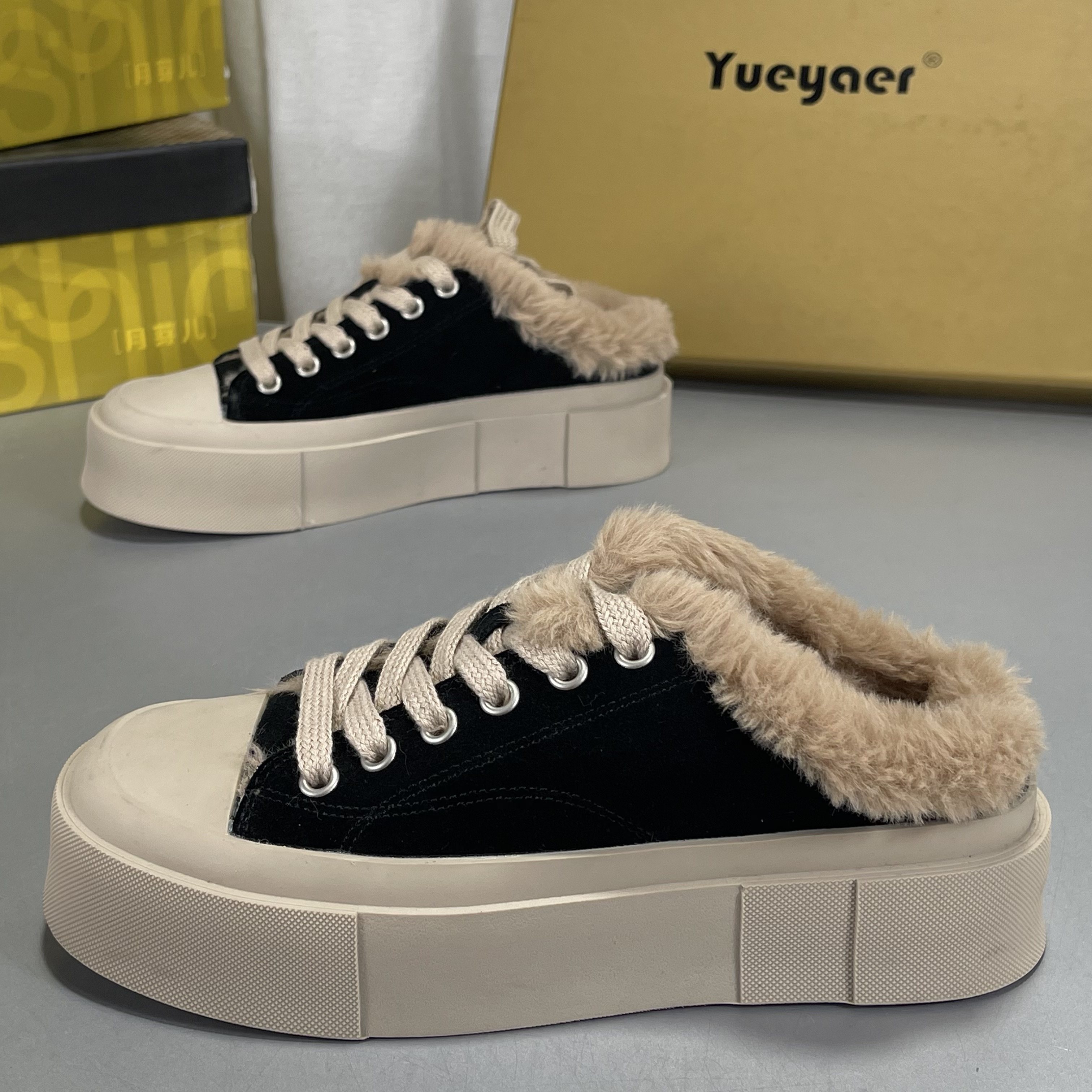 月芽儿勃肯拖鞋牛反绒真皮系带松糕厚底得训鞋女毛毛鞋加绒休闲鞋,女鞋,时尚休闲鞋,淘宝优惠券,粉丝福利购,淘宝优惠卷