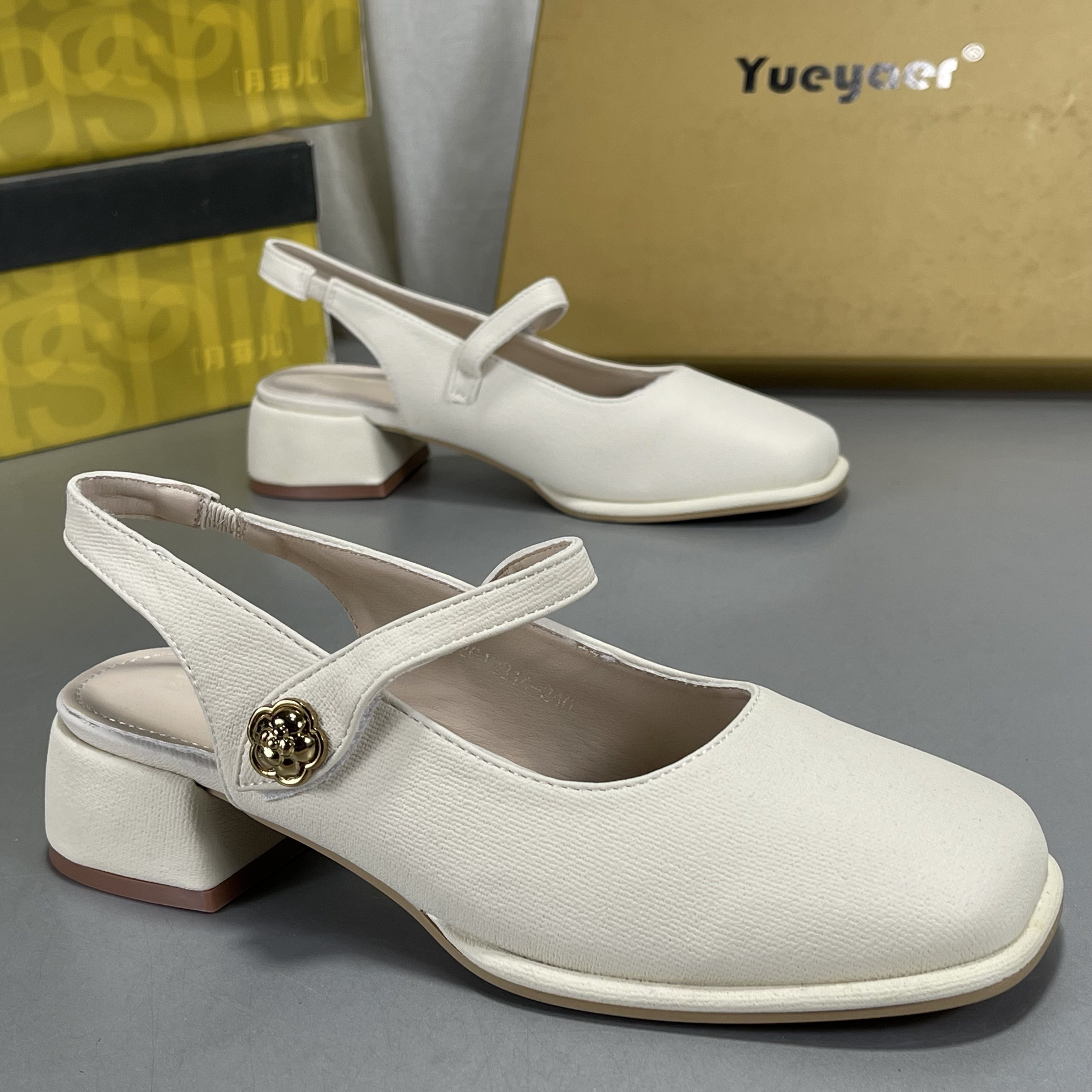 月芽儿玛丽珍鞋女方头2026春夏晚晚风后空包头凉鞋舒适透气配裙子,女鞋,玛丽珍鞋,淘宝优惠券,粉丝福利购,淘宝优惠卷