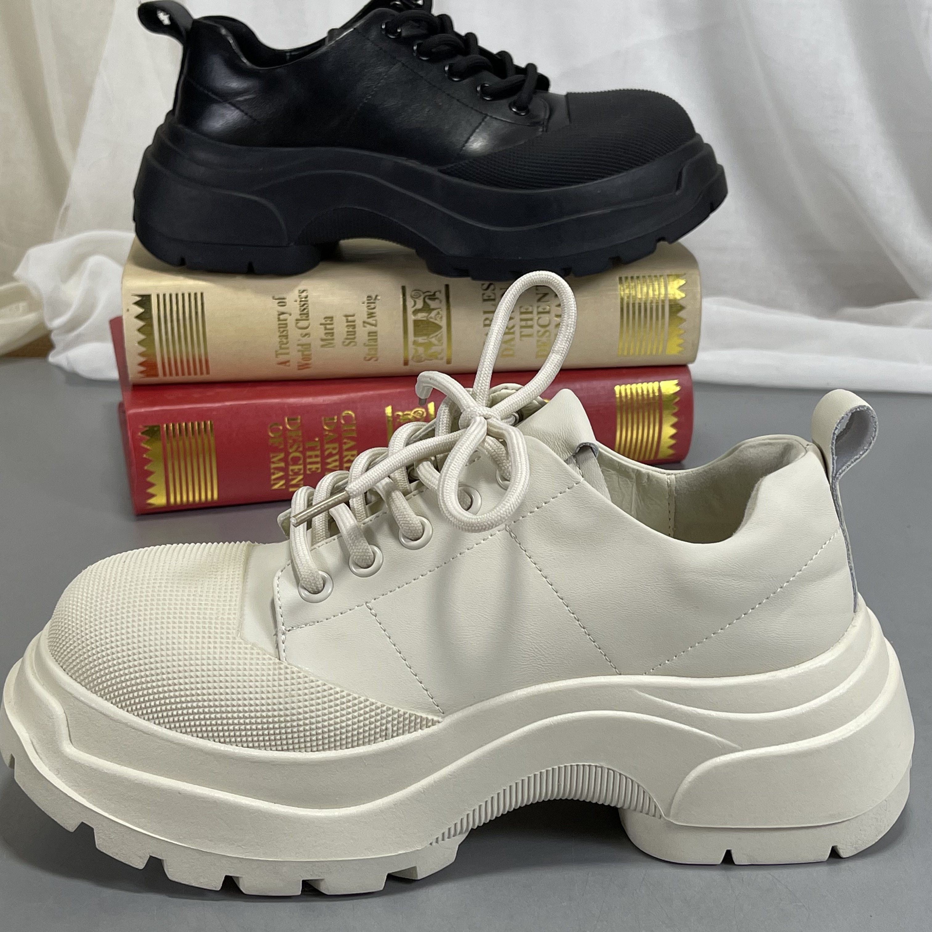 头层牛皮玛丽珍鞋厚底秋季新款真皮厚底增高系带大头皮鞋休闲板鞋,女鞋,乐福鞋（豆豆鞋）,淘宝优惠券,粉丝福利购,淘宝优惠卷