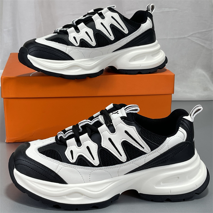 头层牛皮老爹鞋女超轻软底2025春秋新款拼色休闲户外运动鞋跑步鞋