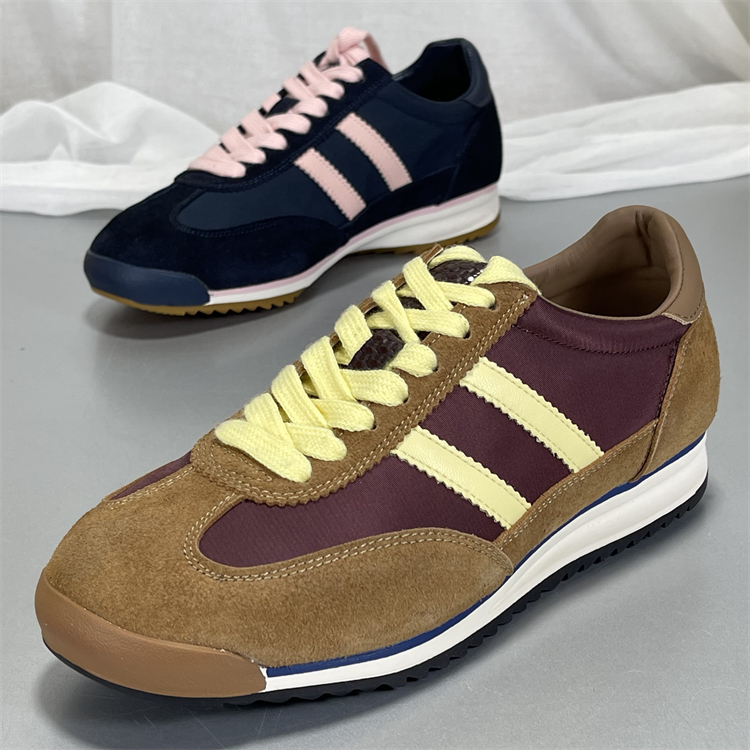 品牌真皮德训鞋女2025秋季新款百搭复古舒适通勤平底休闲阿甘鞋子