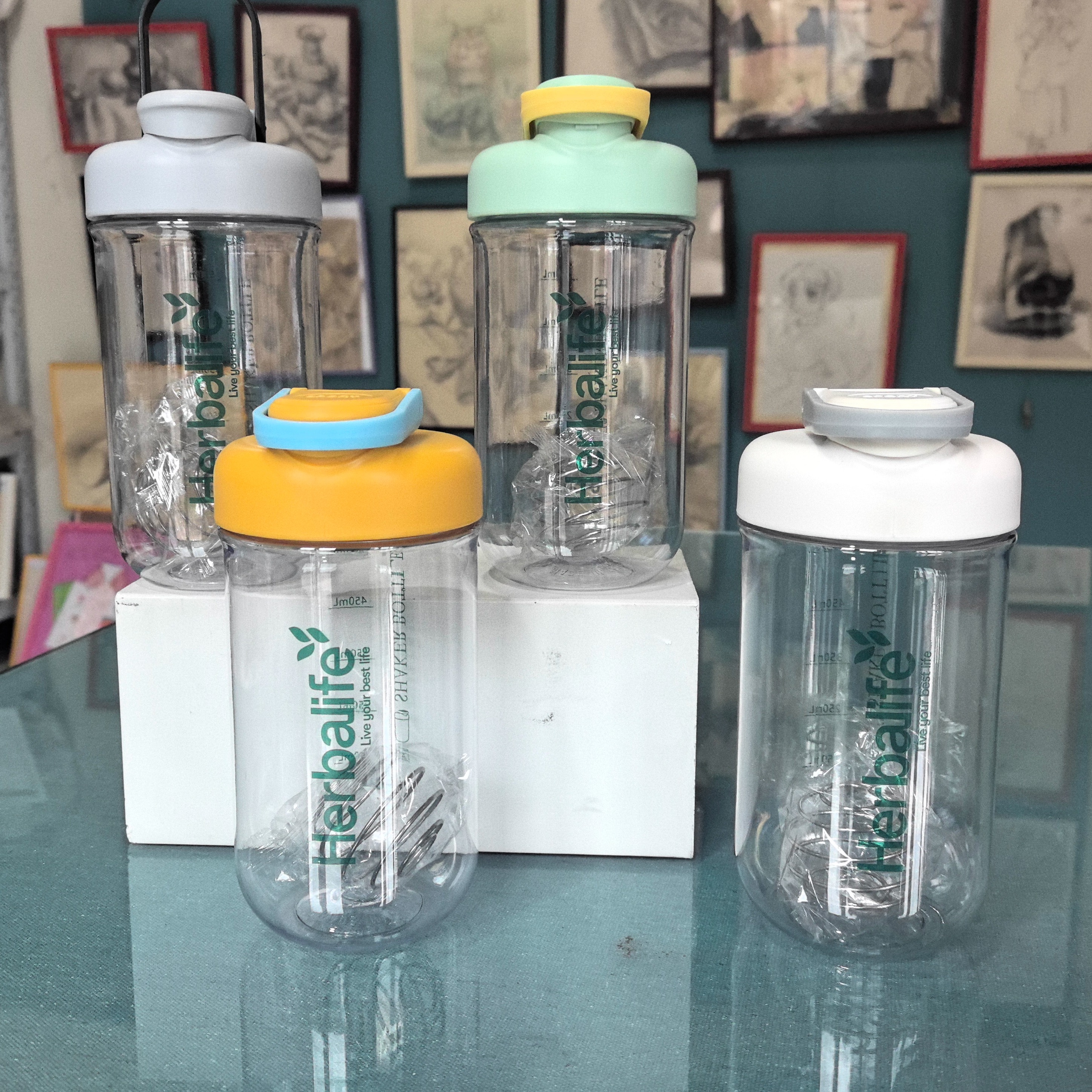 康宝莱定制摇摇杯便携水杯夏季带刻度健身奶昔杯学生蛋白粉杯