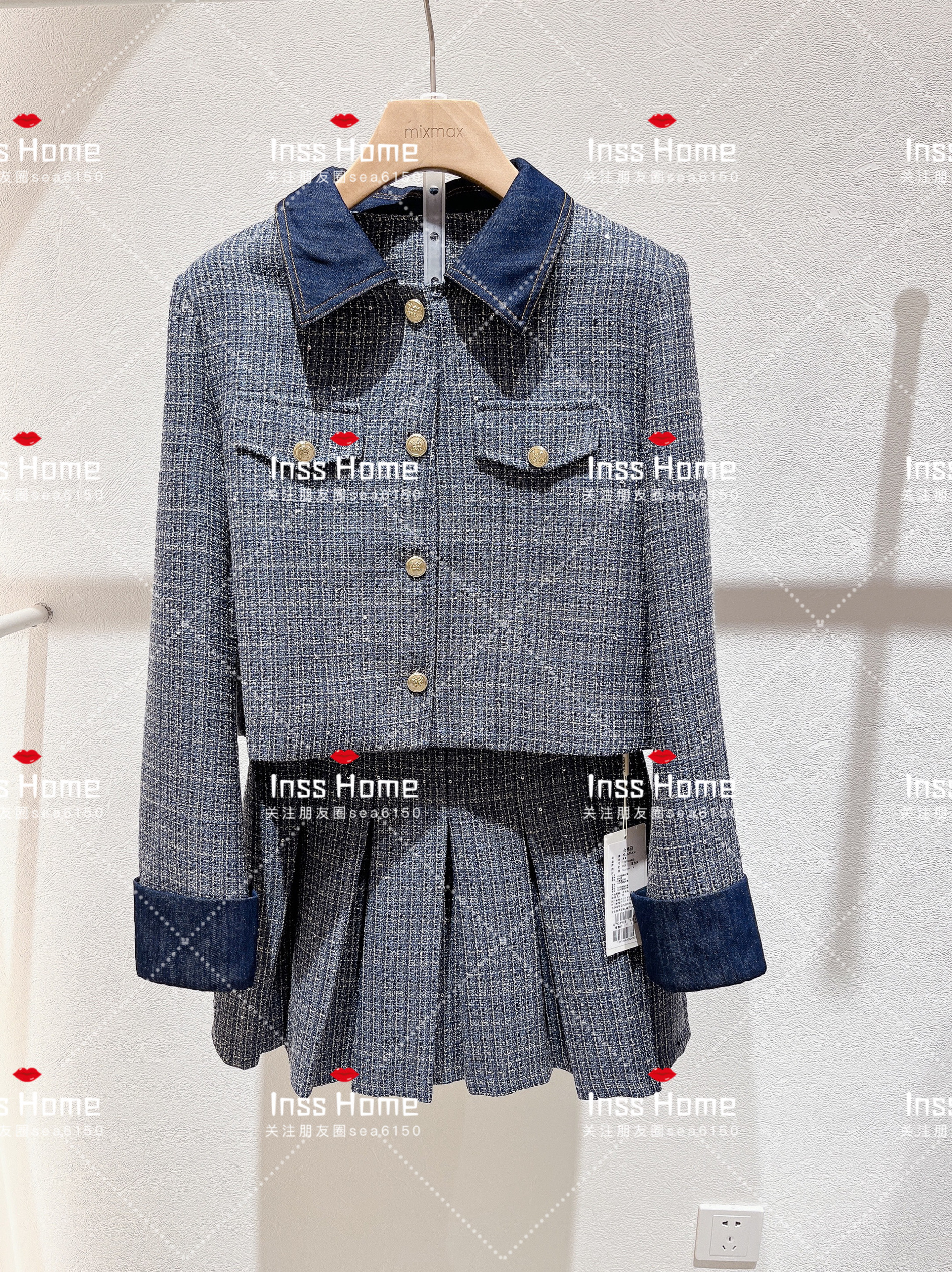 国内专柜正品代购MixMax24春季新品百褶裙套装1241266406--1749