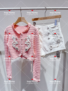 上衣1399 映氏2023新款 国内代购 423341004短款 甜美露腰修身