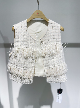 卡芙芮2024秋国内代购4C106705小香风编织马甲559