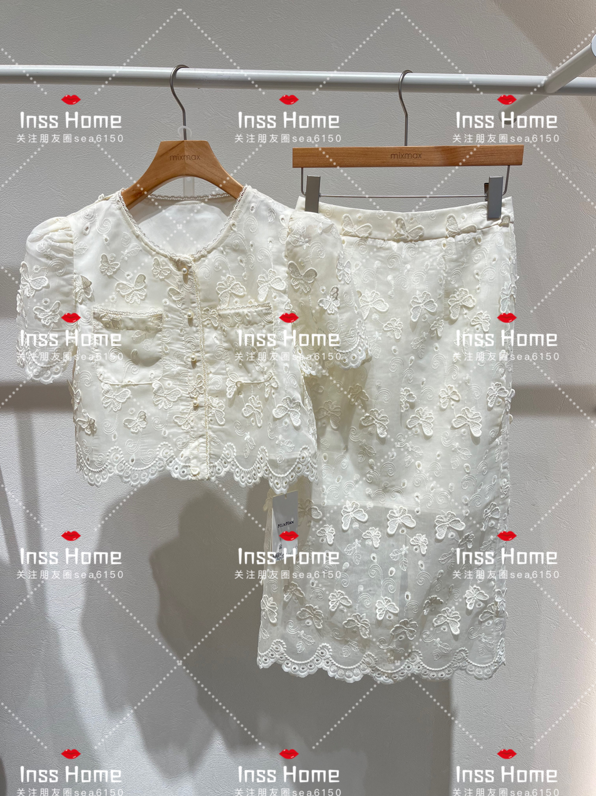 国内专柜正品代购MixMax24夏季专柜短袖钩花套装1242266100--1499