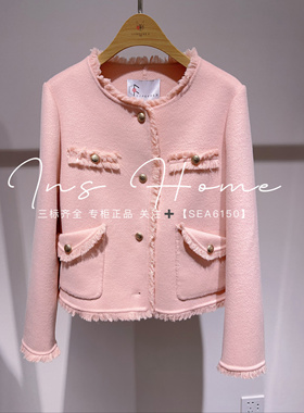 卡芙芮专柜正品国内代购2024冬小香风短呢大衣外套4D116306-1399