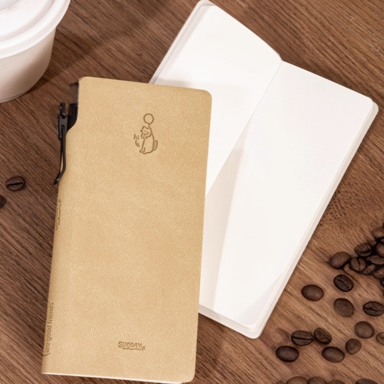 便携128k笔插笔记本子学生记事日记本简约压印小手账本空白口袋本