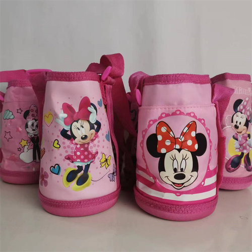 水杯套卡通动漫粉色女款长肩带