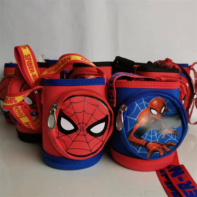 2外单蜘蛛 侠系列卡通动漫长肩带斜背男水杯套保温套水壶保护袋22