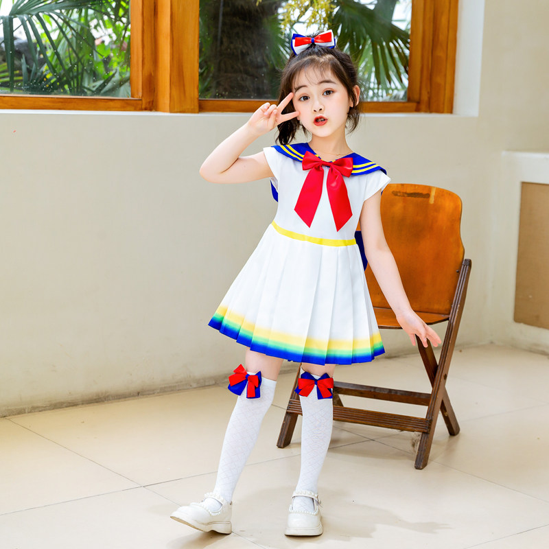 美少女战士童装cos服水冰月公主裙月野兔万圣节表演服六一演出服