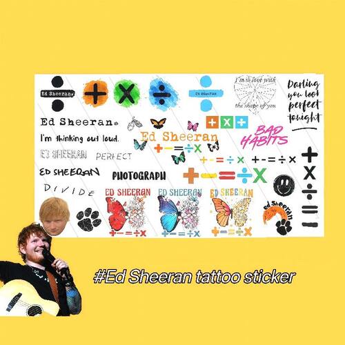 Ed Sheeran“+-=÷×”Tour2025杭州演唱会纹身贴 黄老板脸贴