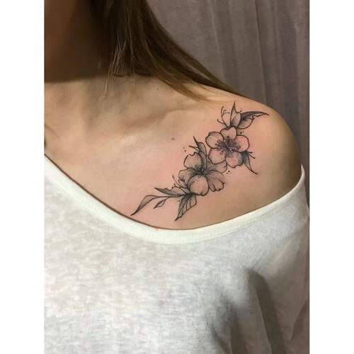 手臂果汁锁骨纹身性感草本防水持久ins素花仿真刺青