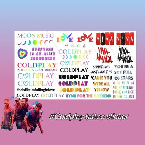 Coldplay酷玩乐队演唱会纹身贴