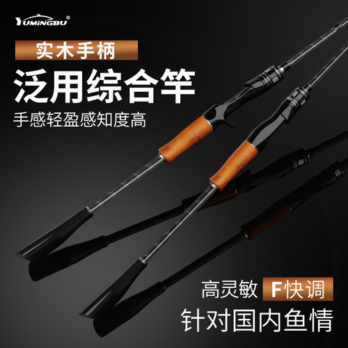 2.7米远投路亚竿单竿直柄枪柄两节裸竿m快调淡水翘嘴路亚竿钓鱼竿