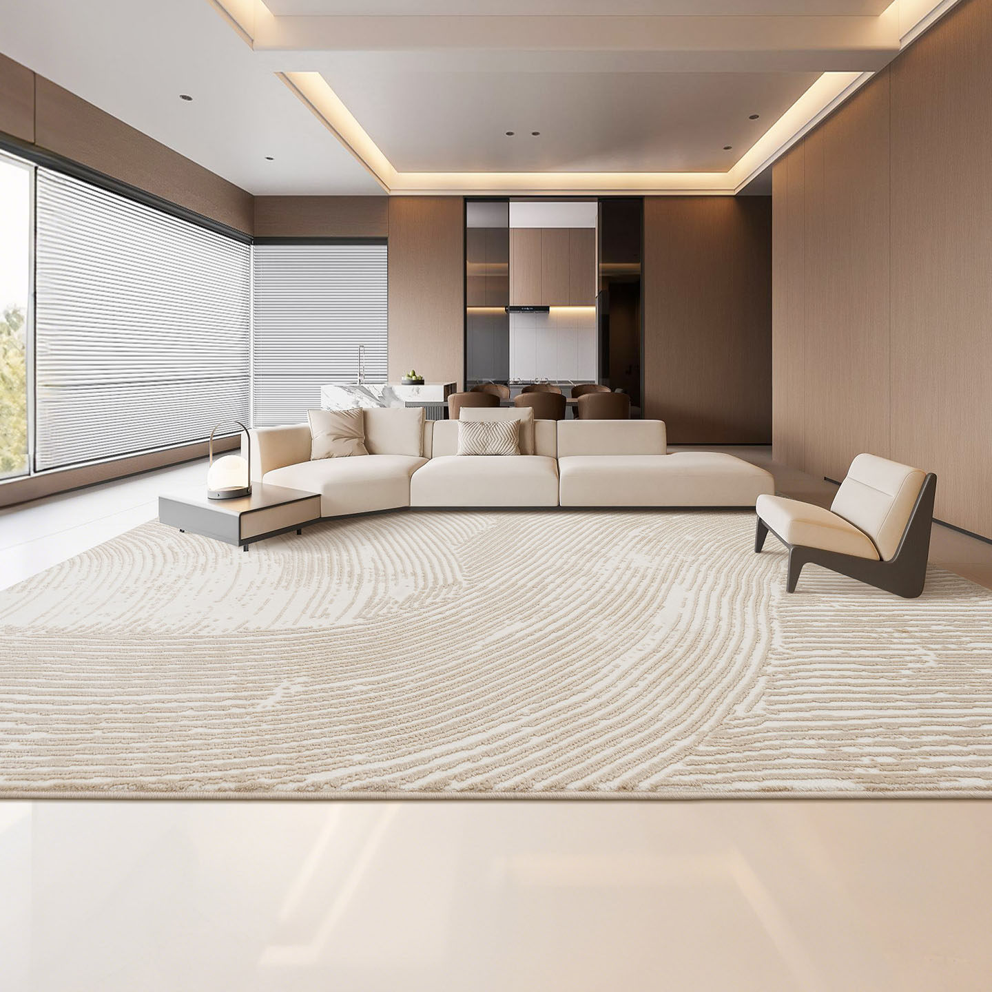 地毯客厅高级感轻奢风现代简约沙发毯法式意式极简家用奶油风暖色,居家布艺,地毯,淘宝优惠券,粉丝福利购,淘宝优惠卷