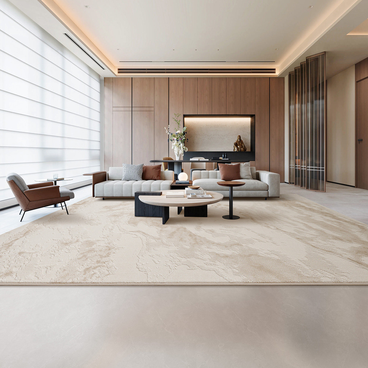 地毯客厅轻奢风现代意式简约极简北欧侘寂风高级感别墅大平层地毯,居家布艺,地毯,淘宝优惠券,粉丝福利购,淘宝优惠卷