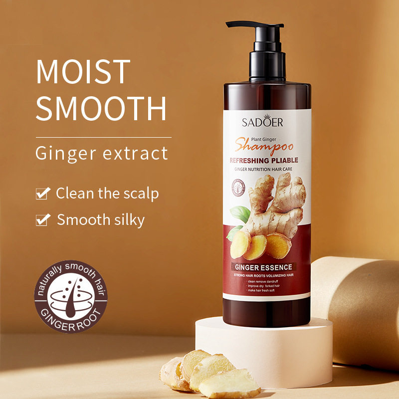 SADOER Ginger Shampoo Anti-Hair Loss Anti-Dandruff Moisturiz - 实物图