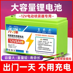 电动喷雾器锂电池12V大容量蓄电池喷壶打药机专用童车音响照明