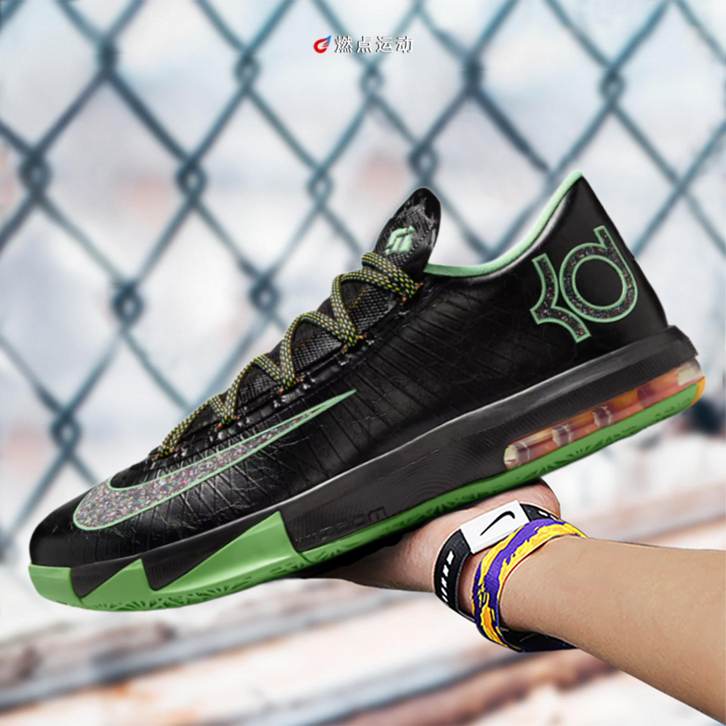 NIKE KD VI 耐克杜兰特6男子气垫实战篮球鞋 IH3582-001