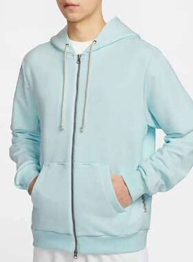 NIKE 耐克男装拉链开襟针织宽松休闲连帽外套 FZ0223-474