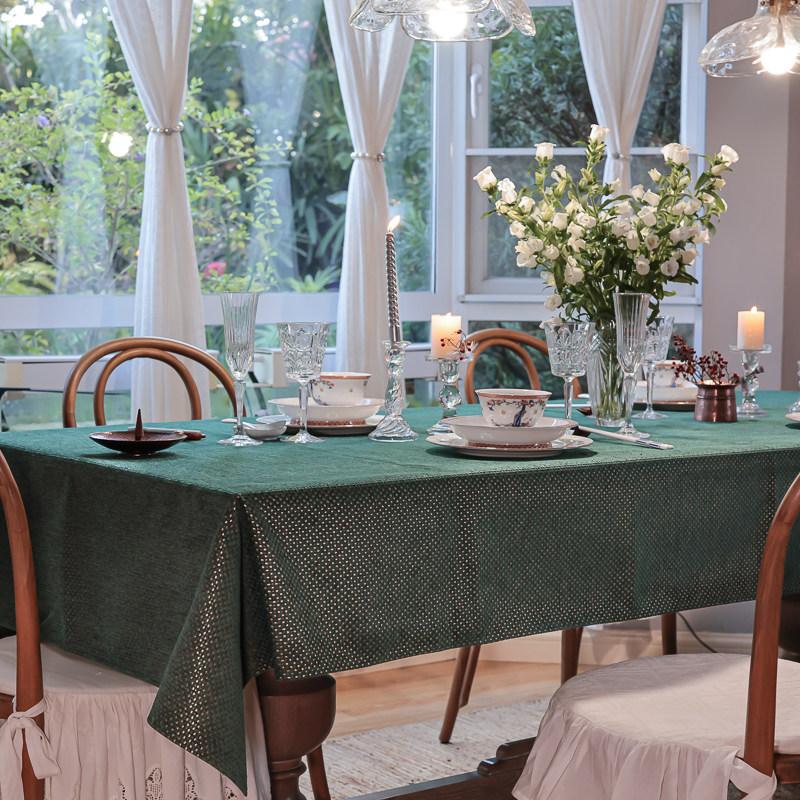 防水布艺桌布墨绿轻奢高级感Miss Peony家礼茶几盖布新年桌垫台布,居家布艺,桌布,淘宝优惠券,粉丝福利购,淘宝优惠卷