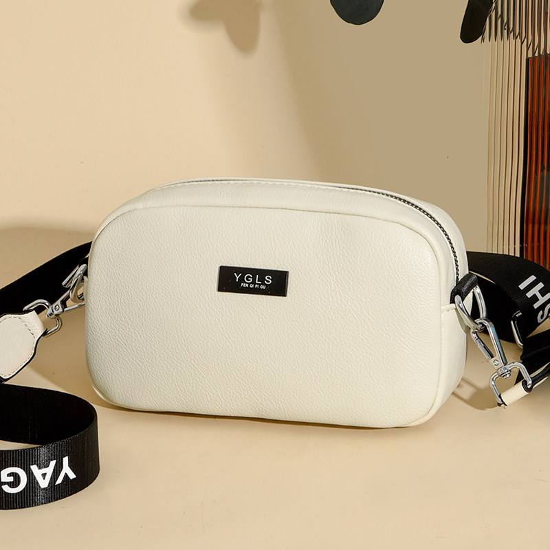 正品真皮斜挎小圆包女2026新款多层软皮手机零钱包百搭单肩妈妈包