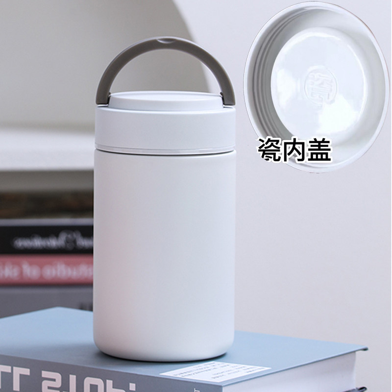 全瓷芯陶瓷内胆保温杯不锈钢外壳骨瓷内胆中药养生杯泡茶水杯子