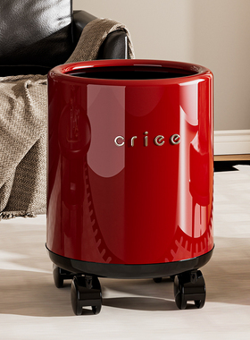 中古风垃圾桶高颜值家用客厅轻奢高档厨房卫生间专用带轮复古新款