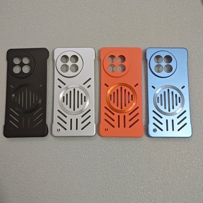 镂空散热磁吸充电无边框硬壳一加ACE5pro手机壳1+AC3金属漆1+12超薄一加13风ins 一加13T轻奢1+ACE3Pro