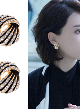 耳钉女925纯银耳饰气质简约韩国耳饰2023新款潮个性耳坠网红耳环