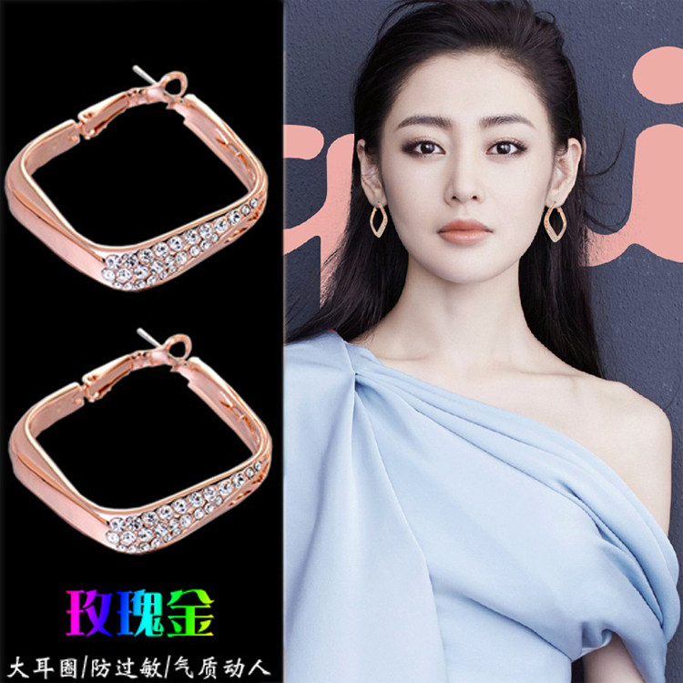 韩国个性大耳环圈圈长款女欧美夸张气质吊坠耳饰品防过敏耳坠耳钉