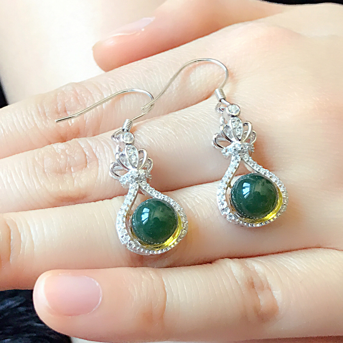 天然墨西哥经典王冠款耳钩